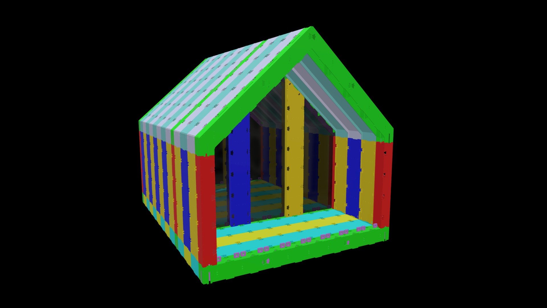 House 6 (edited 4mm MDF laser model)