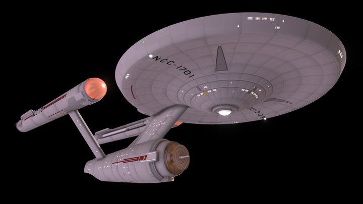 Classic U.S.S. Enterprise from Star Trek TOS 3D Model