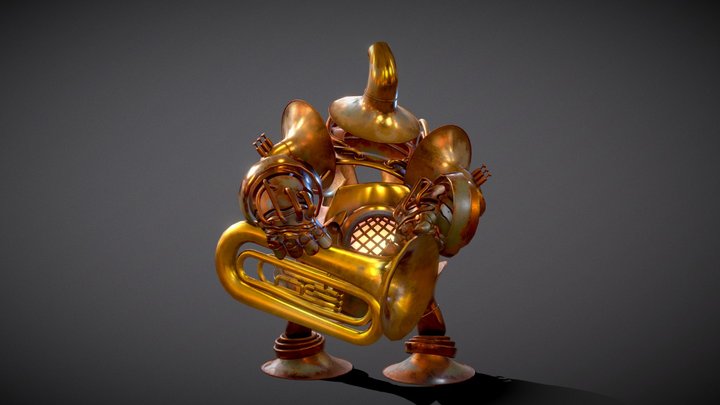Tuba Gunner, Guardian of Orchestria 3D Model