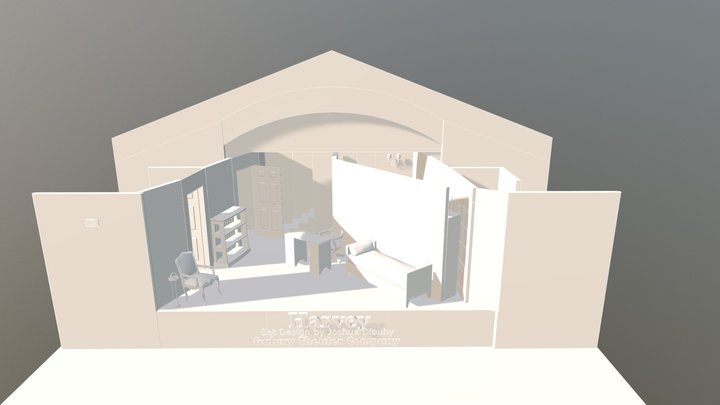 'Harvey' Chumley's Rest Theatrical Set Design 3D Model