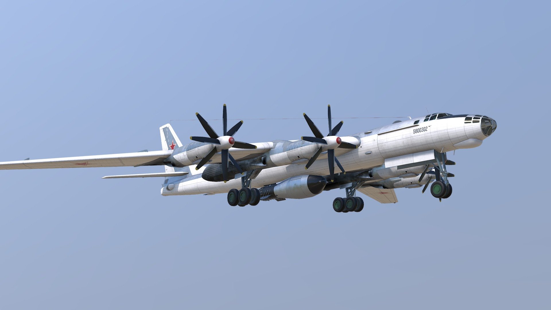Tupolev Tu-95V Bear A Tsar Bomba - Buy Royalty Free 3D model by Tim Samedov  (@citizensnip) [ad0132e]