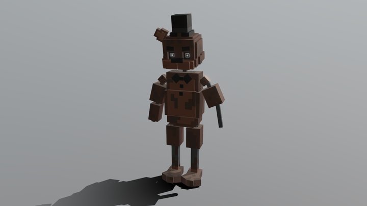 Minecraft Ignited Freddy 3D Model