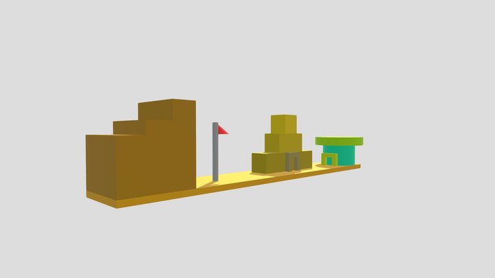 Super Mario Platform 3D Model