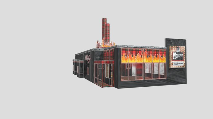 Backrooms Level 563666, Wednesday Restaurant 3D Model