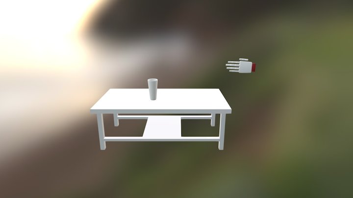 TANGAN DAN GELAS 3D Model