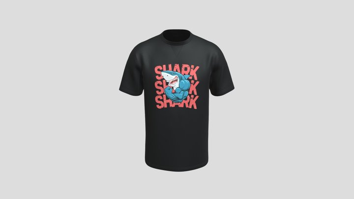 Shark Shark Shark Graphic T Shirt – Gratis 3D-model STL