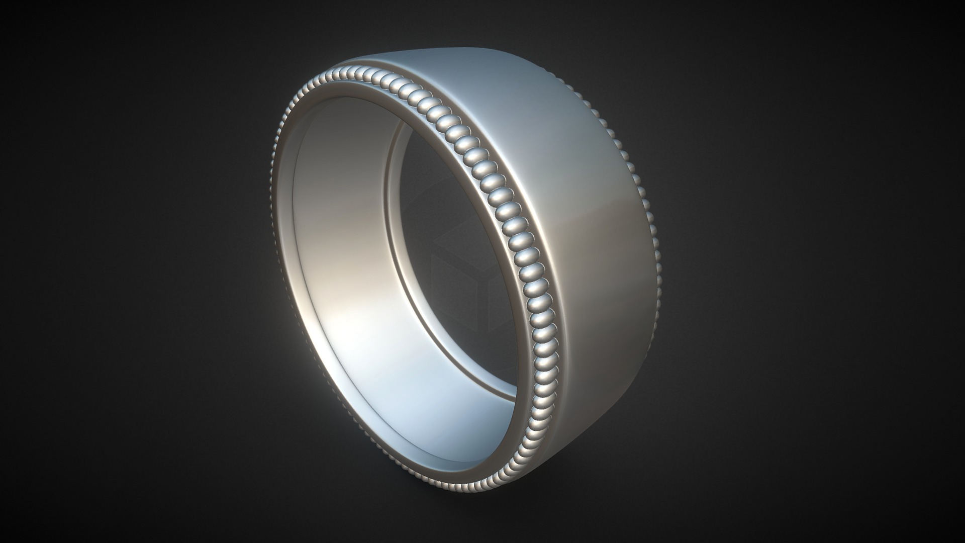 3D model Wedding Ring US & Canada Sizes - This is a 3D model of the Wedding Ring US & Canada Sizes. The 3D model is about a ring with a ring.