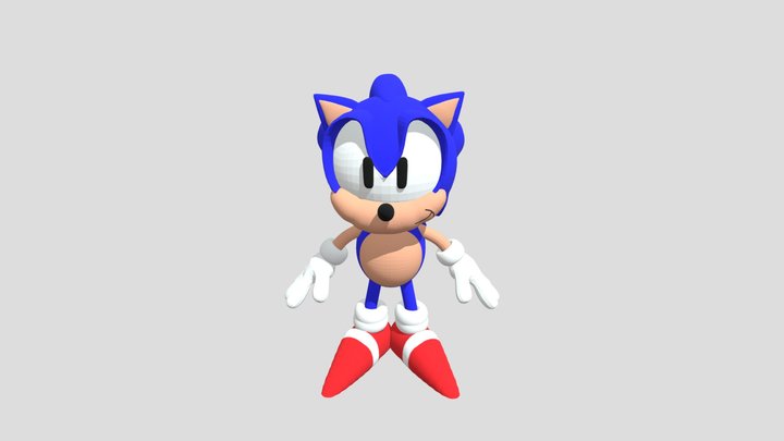 Sonic 90s American Render Recreation 3D Model