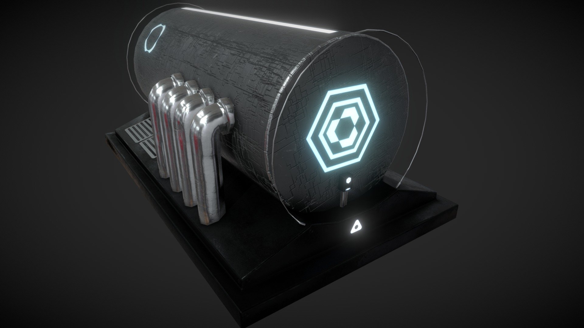SciFi Water Tank Download Free 3D Model By Luca Giardina 