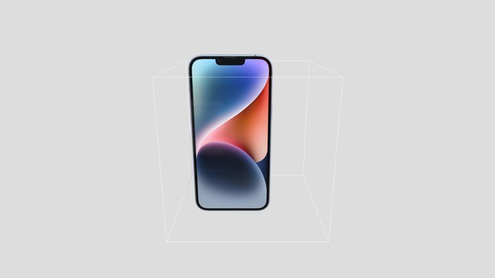 Iphone 14 plus blue 3D Model