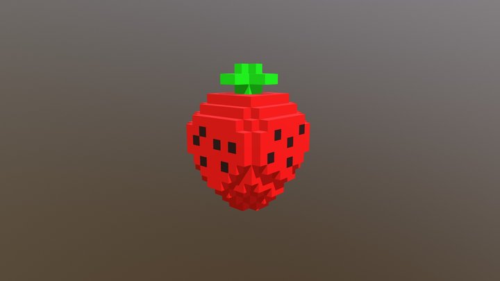 Morango / Strawberry - Voxel 3D Model