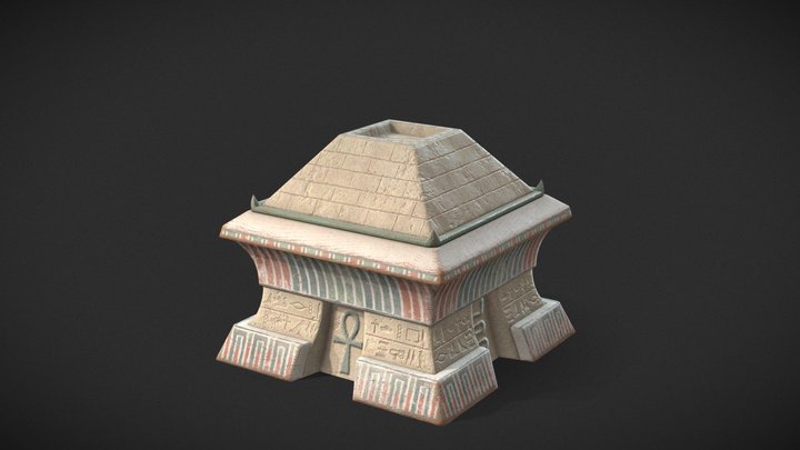 Egyptian Style Chest 3D Model