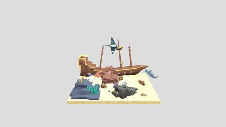 pirate scene 3D Model