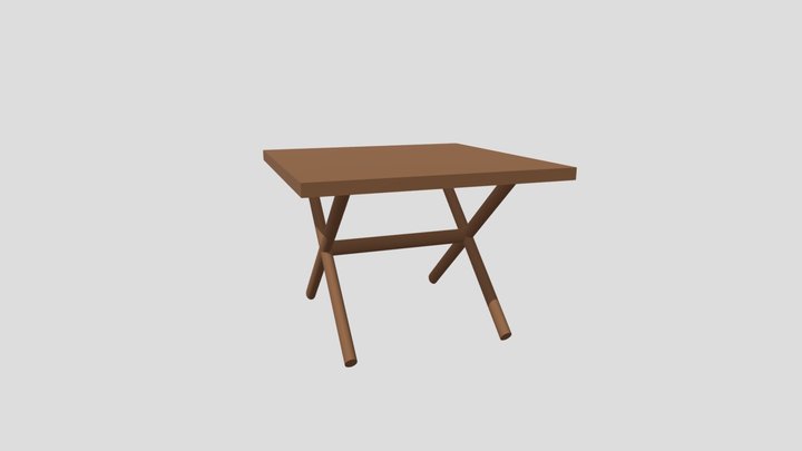 Low Poly Side Table 3D Model