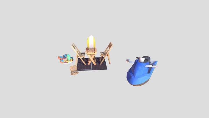 DAE 5 Finished props - By the ocean 3D Model