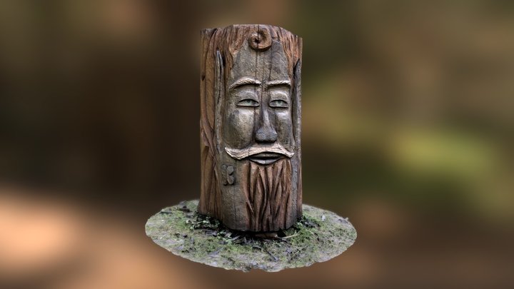 Skřítek - wooden statue – Gratis 3D-model STL