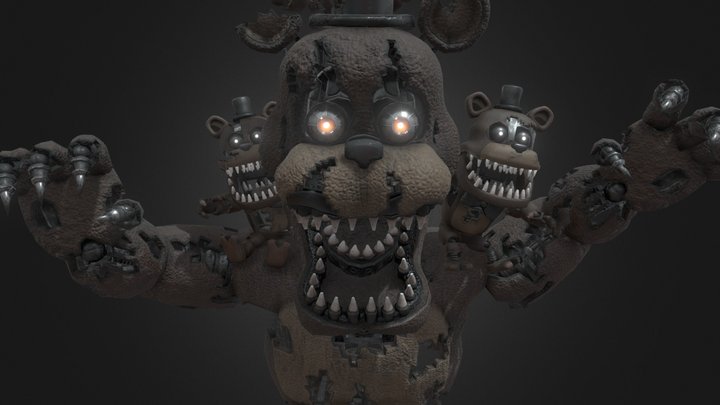 FNaF HW Nightmare Freddy Remesh & ReTexture – Modèle 3D gratuit STL