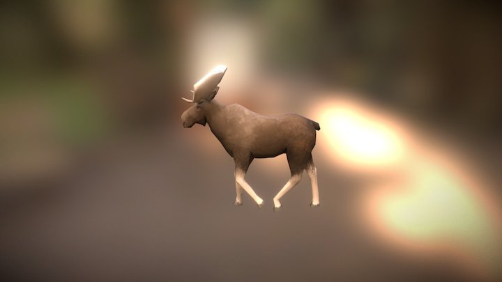 Low Poly Moose – Free 3D Model STL