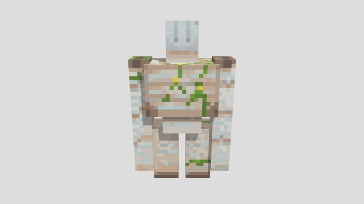 Minecraft Iron Golem voxel 3D Model