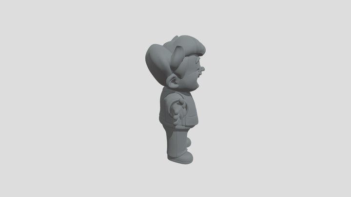 A Happy Laughing Little Boy 3D Model