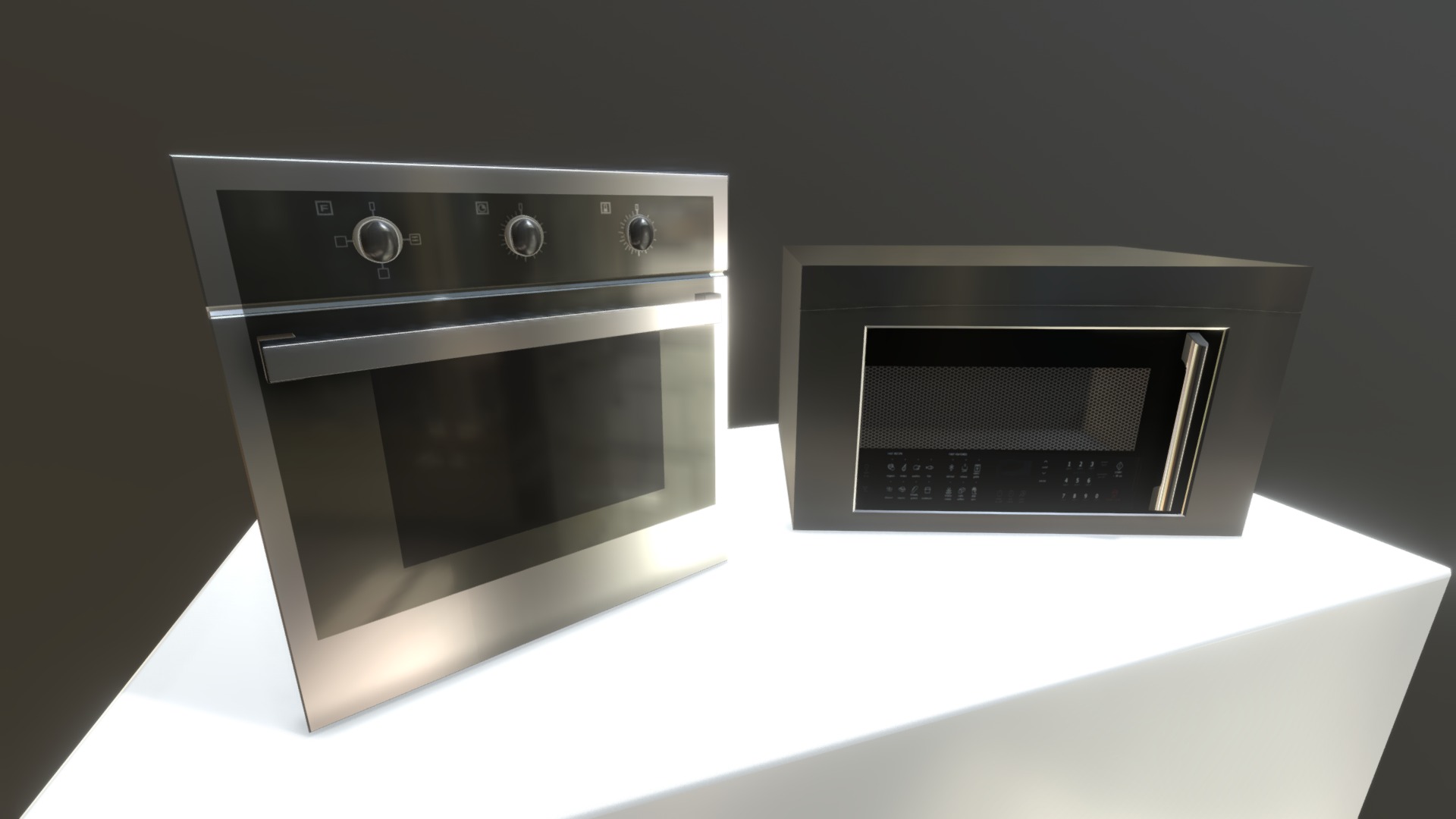 3D model OVENS - This is a 3D model of the OVENS. The 3D model is about a microwave oven and a microwave.