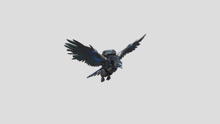 Cyber Falcon Flight 3D Model