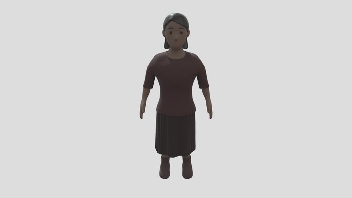 Poblador Mujer 3D Model