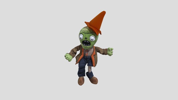 Conehead Zombie Plush 3D Model