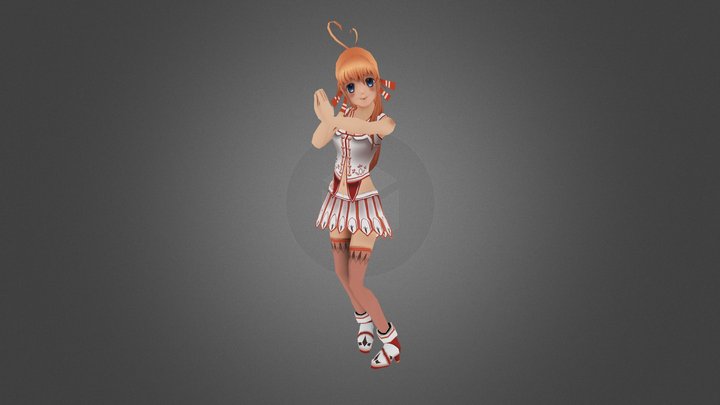 Orange Girl 3D Model