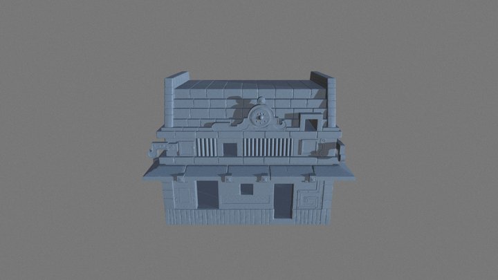 Casa Azteca Primer Piso Decimated 3D Model