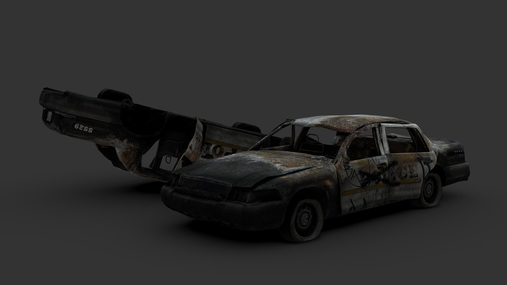 Free Burned Police Cars