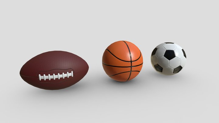 Pack of sports balls – Gratis 3D-model STL