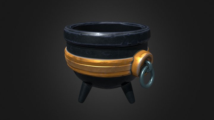 Stylised Cauldron 3D Model