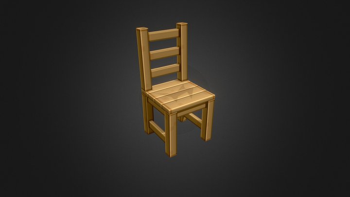 Wooden Chair 3D Model