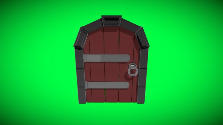 Medieval Style Door 3D Model