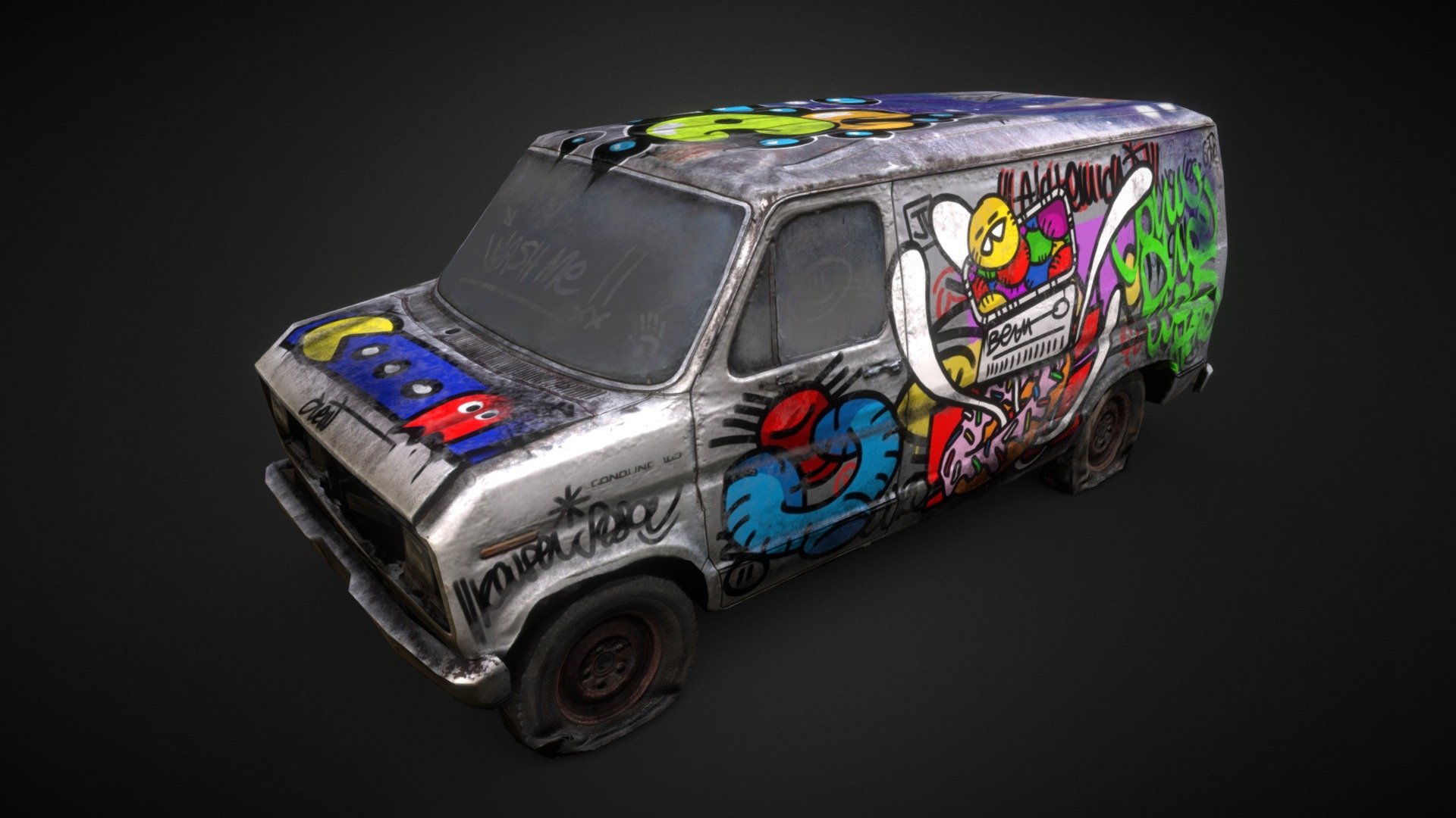 Texturing Challenge - Graffiti Van
