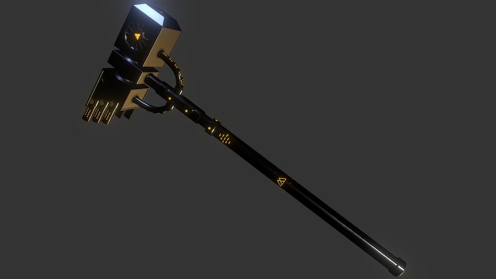 Scifi Heavy Weapon 3D Model