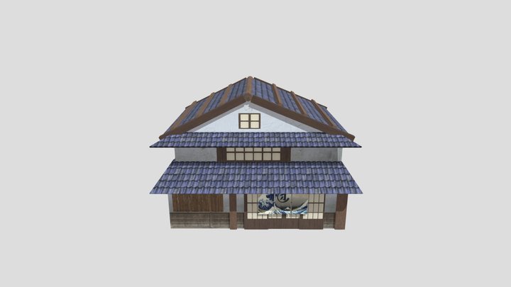 japanese weapon house 3D Model