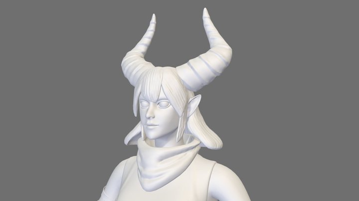 Fortnite Demon Girl Game Resolution 3D Model