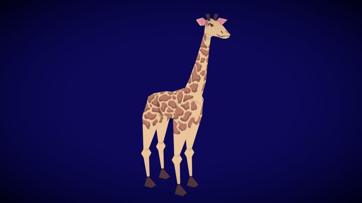 [Download] Low Poly Giraffe 3D Model