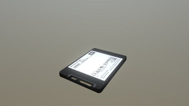 SSD Solid-State Drive 3D Model
