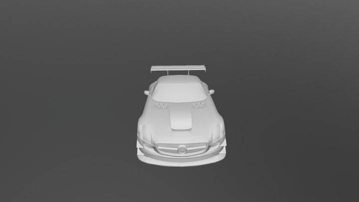 Mercedes sls gt3 low poly 3D Model