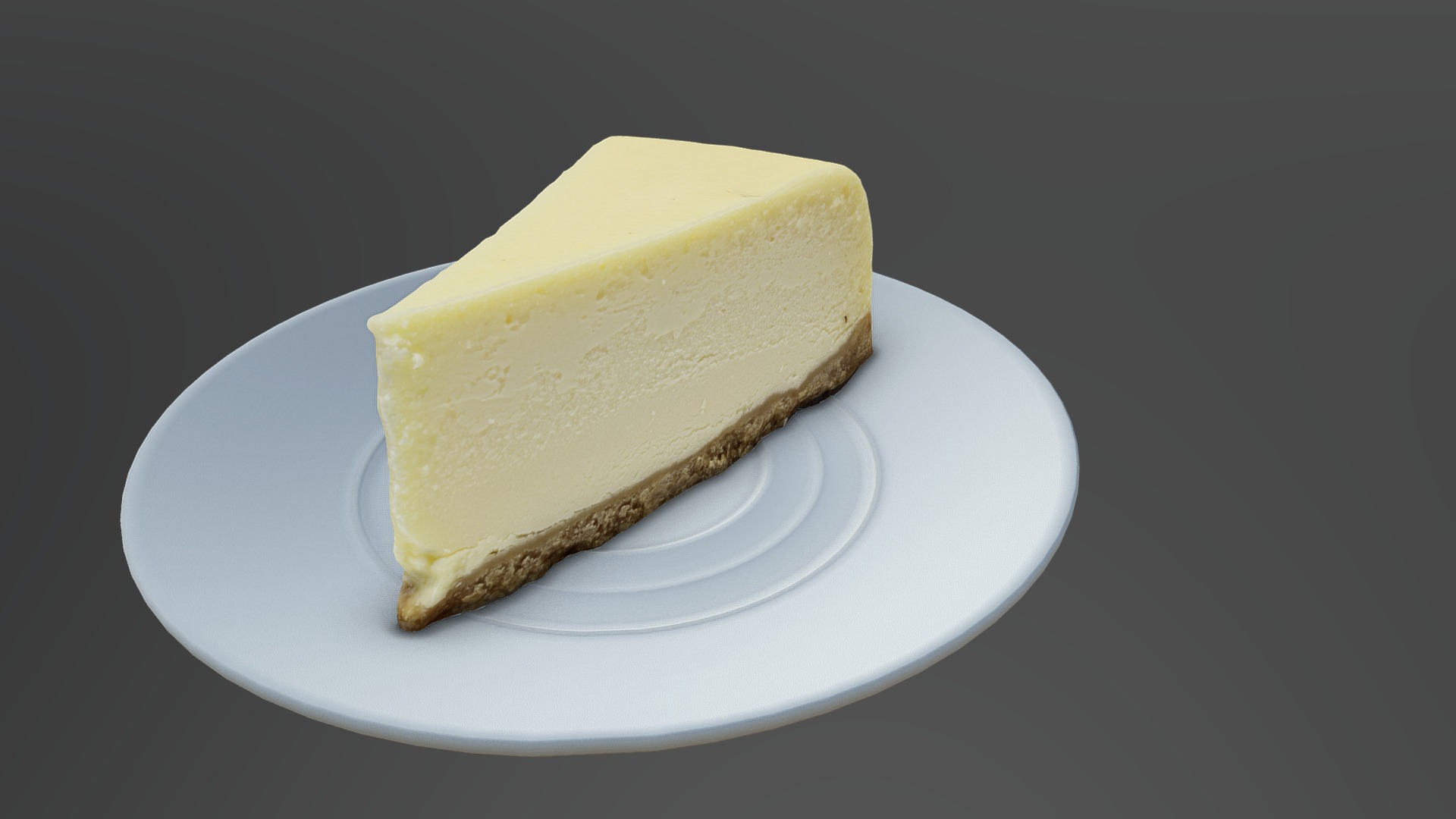 3D model 9PIG - This is a 3D model of the 9PIG. The 3D model is about a slice of cheesecake on a plate.