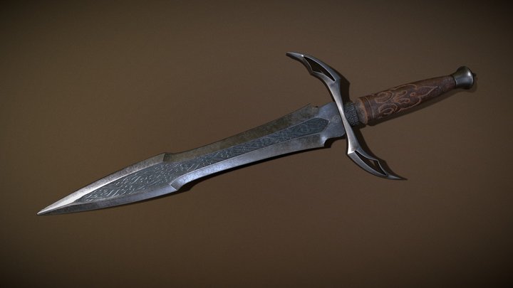 Fantasy Dagger 3D Model