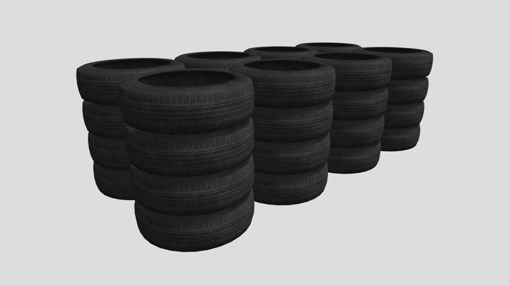 pile of tires 3D Model