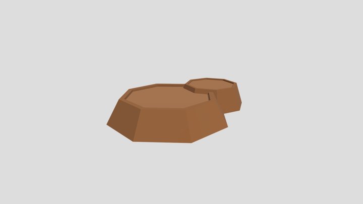 Low Poly Tree Stump 3D Model