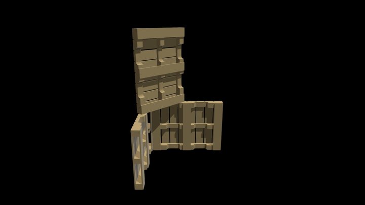 Pallet Fort 3 1 3D Model