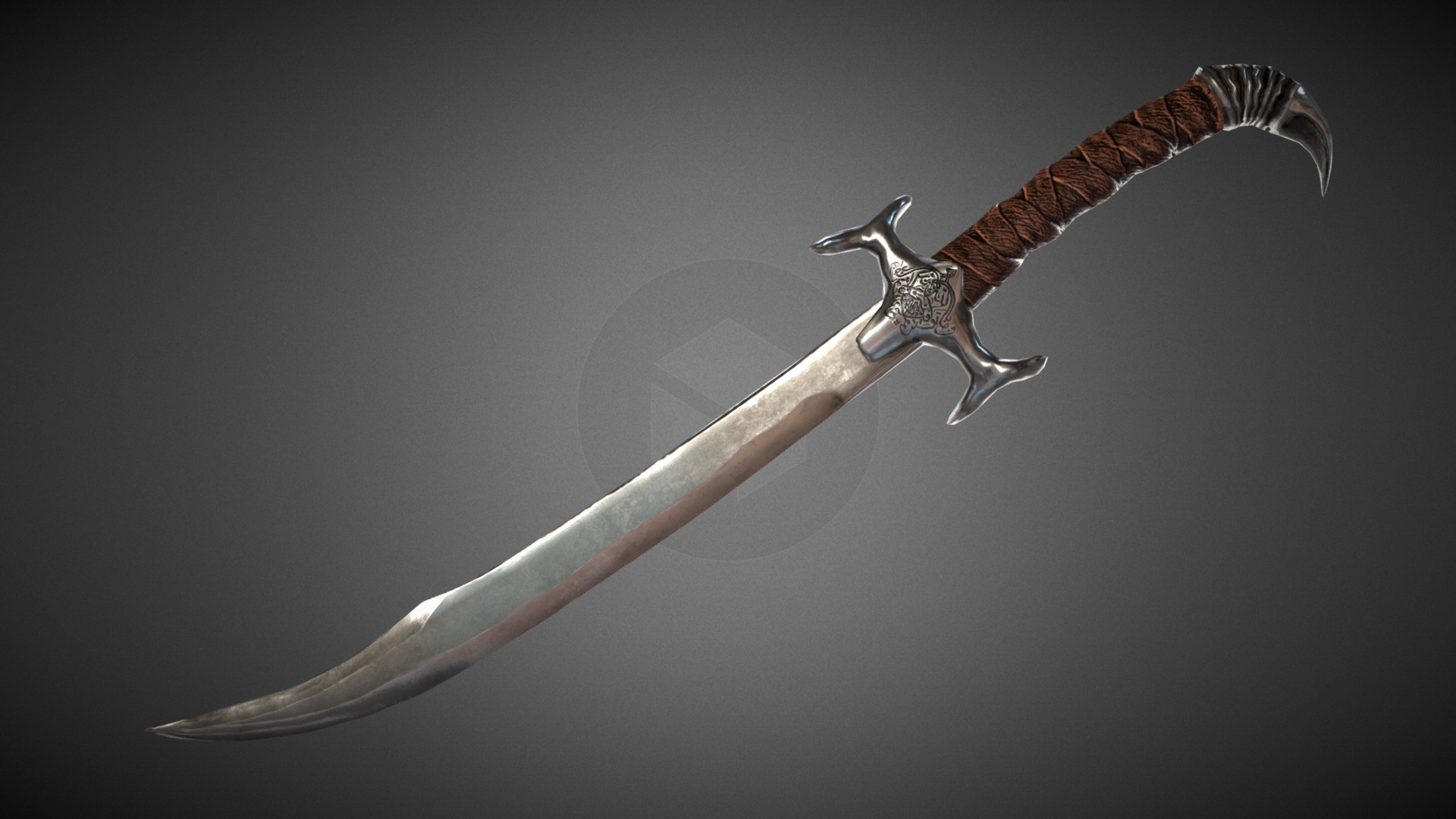 3D model Scimitar - This is a 3D model of the Scimitar. The 3D model is about a snake with a long tail.