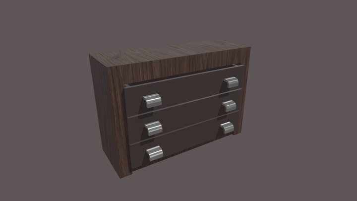 Wide Drawers 3D Model