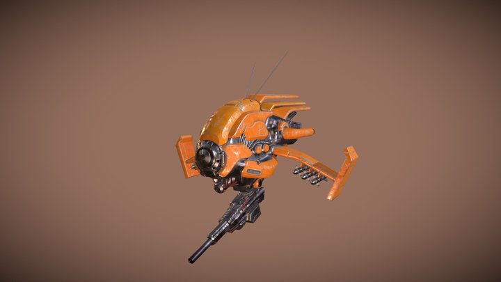 Spaceship Hornet 3D Model